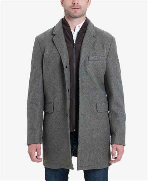 michael kors mens ghent stretch wool top coat|Michael Kors slim fit overcoat.